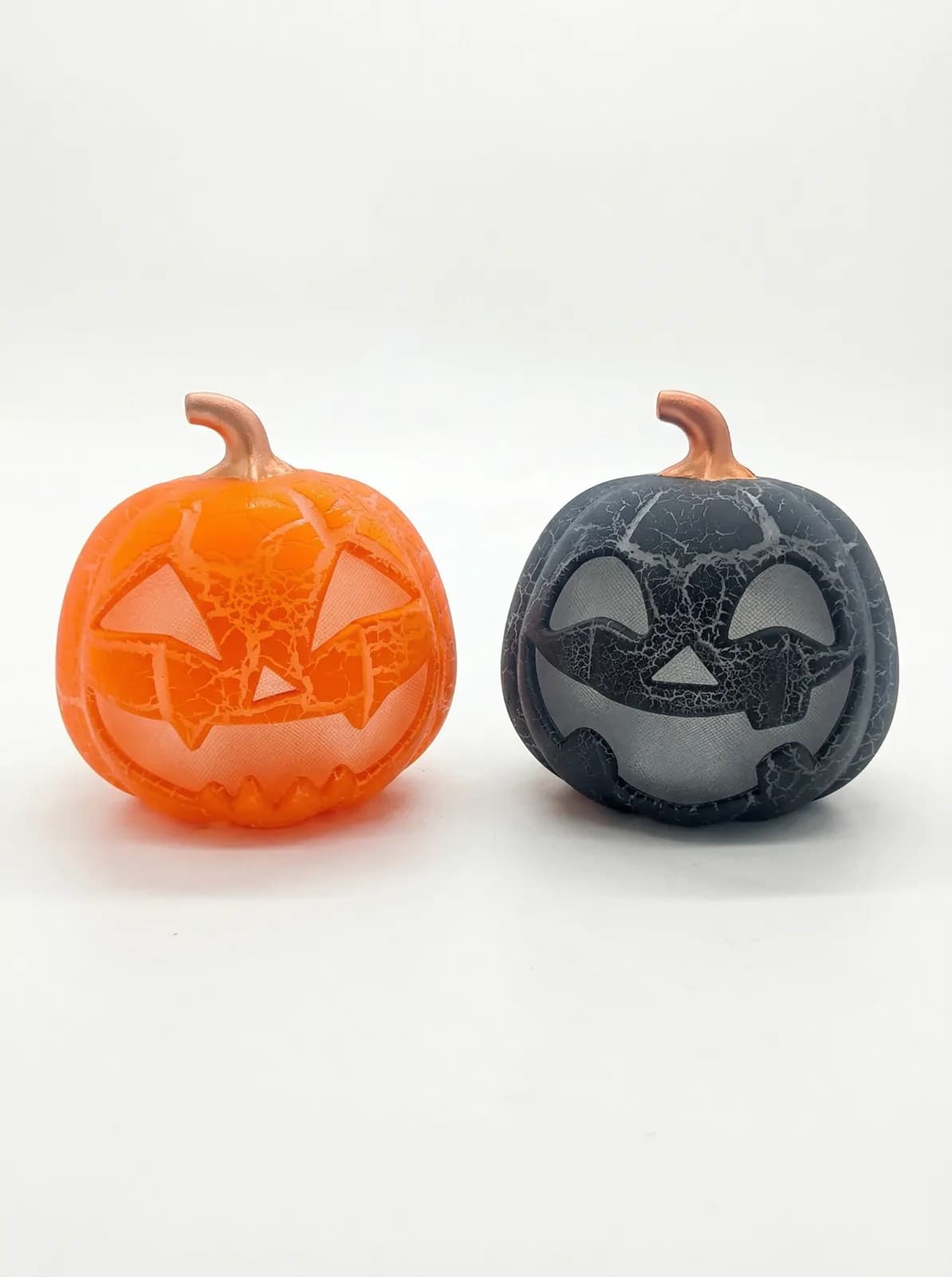 Crackle Glass Effect Halloween Pumpkin LED Lights