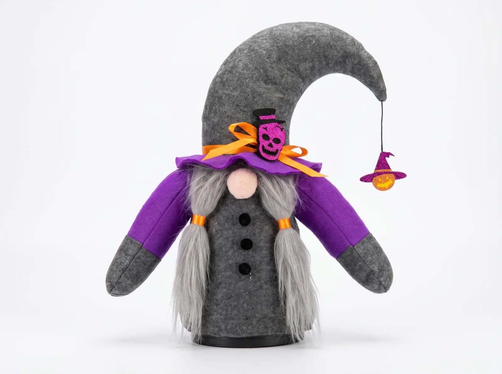 Interactive Halloween Wizard Gnome — Sound- and Touch-Activated Spooky Plush Decoration